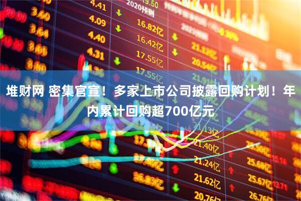 堆财网 密集官宣！多家上市公司披露回购计划！年内累计回购超700亿元