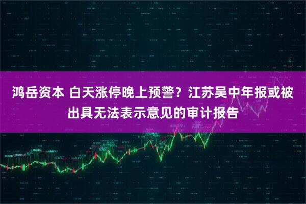 鸿岳资本 白天涨停晚上预警？江苏吴中年报或被出具无法表示意见的审计报告