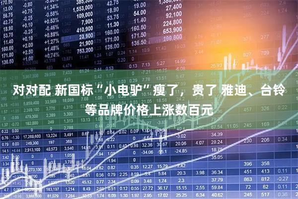 对对配 新国标“小电驴”瘦了,贵了 雅迪、台铃等品牌价格上涨数百元